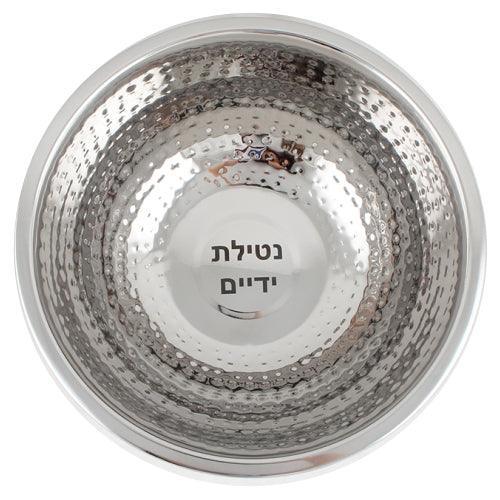 Hammered Stainless Steel Bowl Diameter 30 Cm Diameter- Silver
