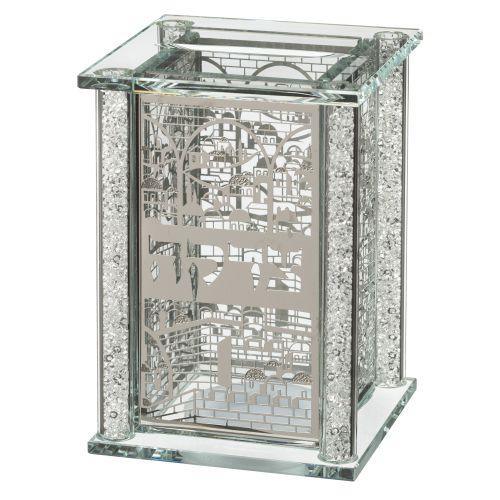 Crystal Tzedakah Box 13*9 cm with Plaque
