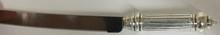 Silver Challah Knife with Stripe Design