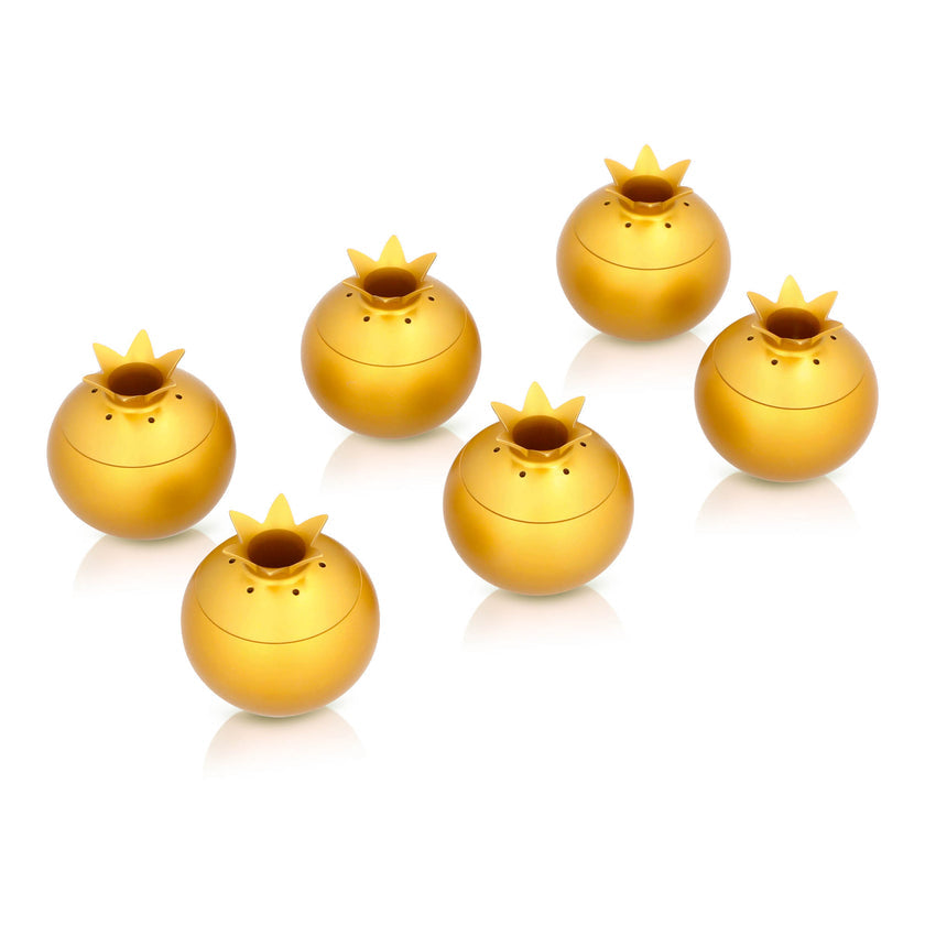 Pomegranate Salt & Pepper Shakers - Fresh Gold/Orange