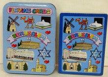 Playing Cards In tin box Jerusalem 4"