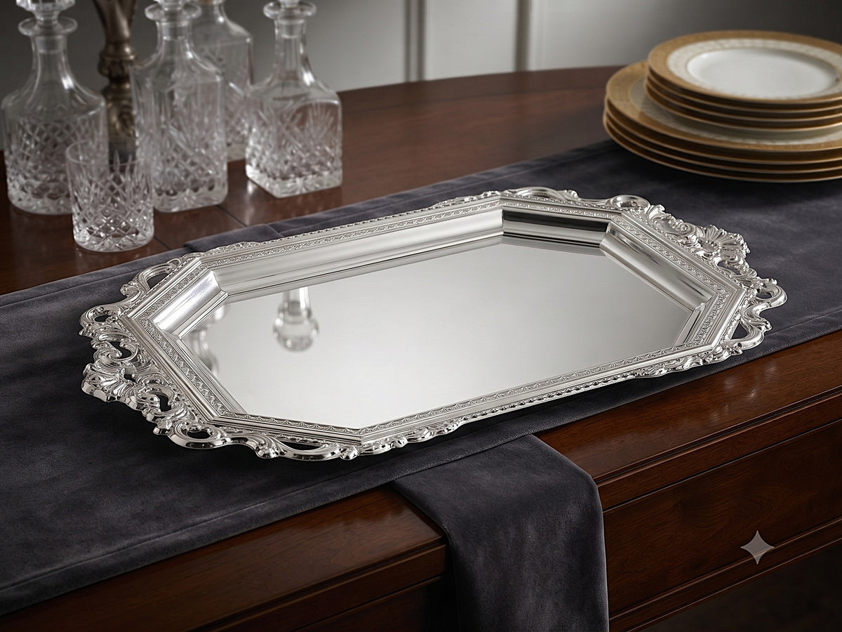 Silverplate Candlestick Tray-18"x11"
