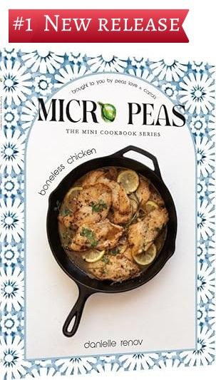 Micro Peas - The Mini Cookbook Series: Boneless Chicken: Peas Love and Carrots brings you a micro kosher cookbook, featuring 17+ recipes that are perfect for everyday, shabbos, and holiday cooking!