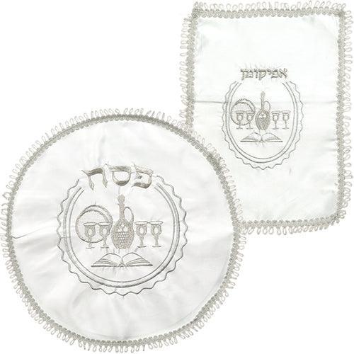 Satin Passover Set: Passover And Afikoman Covers
