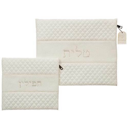 Leather Like Talit - Tefilin Set 36*29 cm with Embroidery