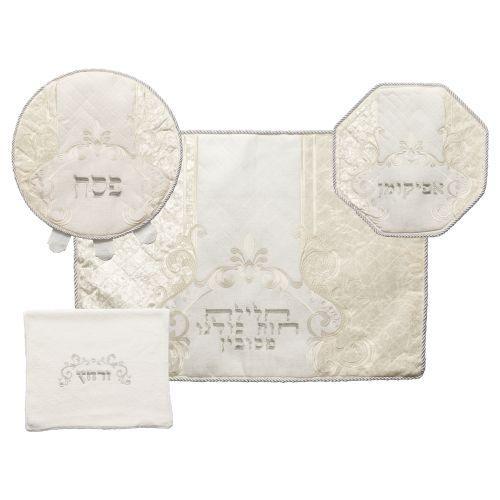 Brockett & Velvet Passover 4 Pcs Set: Passover, Afikoman & Pillow Covers with Towel