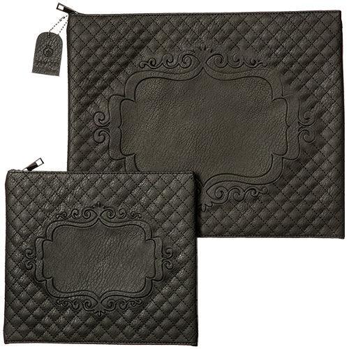 Faux Leather Like Talit - Tefilin Set 36*29 Cm With Embroidery