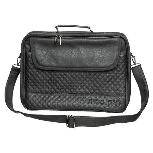 PU Fabric Talit 43*36 cm with Handle- Black