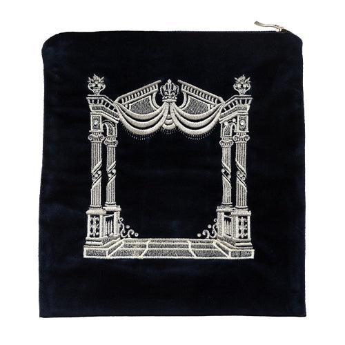 Elegant Velvet Talit & Tefilin Set with Stones 27.5*25.5 Cm