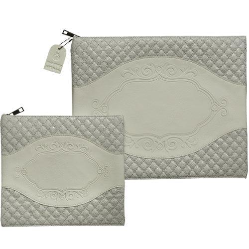 Faux Leather Like Talit - Tefilin Set 36*29 cm with Embroidery