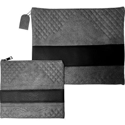 Faux Leather Like Talit - Tefilin Set 36*29 cm with Embroidery