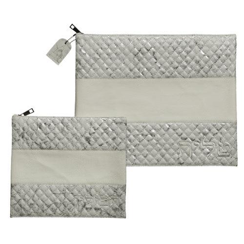 Leather Like Talit - Tefilin Set 36*29 cm with Embroidery