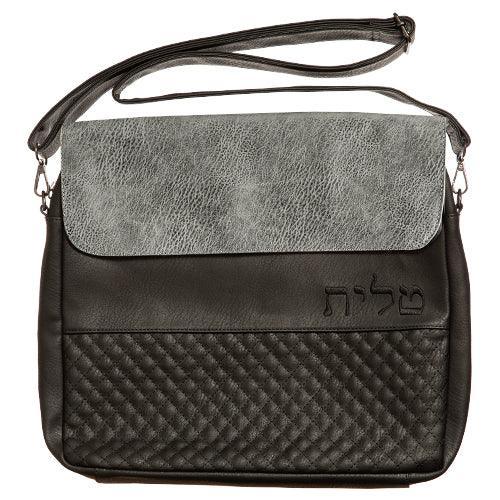 Leather Like Talit & Tefilin Set 36*40 cm - Black