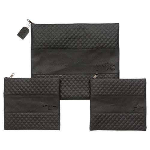 Leather Like Talit - Tefilin Set 40*34 cm with Embroidery
