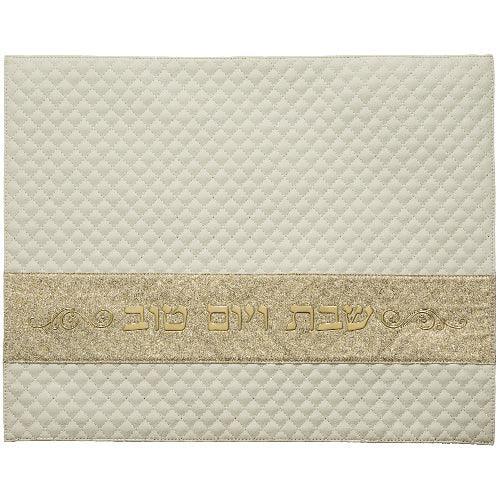 Faux Leather Challah Cover 42X52 cm with Embossed logo