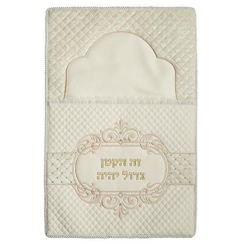 Leather Like Brit Pillow 74*50 cm with Bold Embroidery