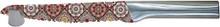 Stainless Steel Challah Knife with Stand - Red