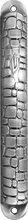 Pewter Mezuzah Cases 12cm Stone Wall Design- Pewter