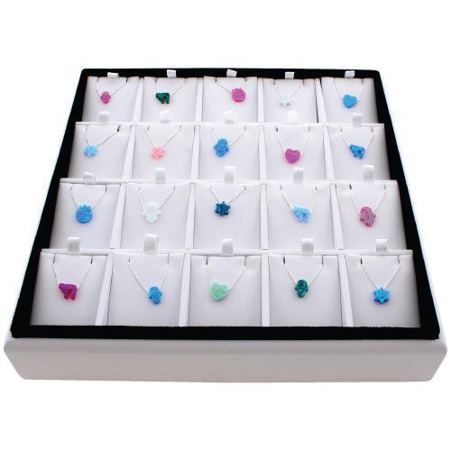 Full Display- 20 Opal Pendants With Chains