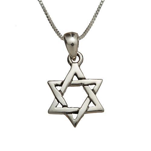 Sterling Silver Necklace- Star Of David 2 Cm