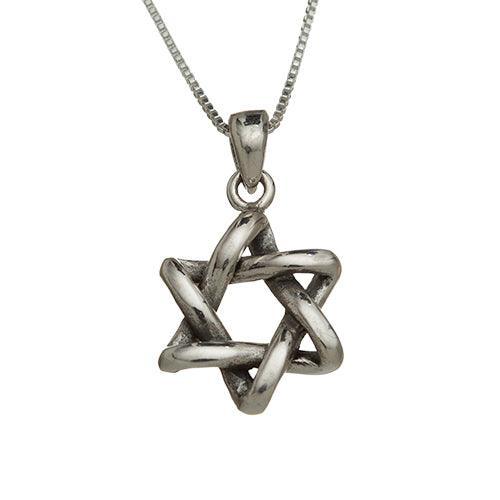 Sterling Silver Necklace- Star Of David 2 Cm