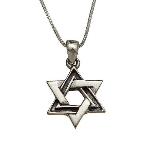 Sterling Silver Necklace- Star Of David 2 Cm