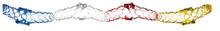 4" 7 Section Multi Colored Garland - Pack of 12