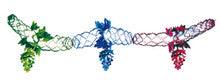 10" 6 Section Multi Colored Garland with Grapes - Pack of 12