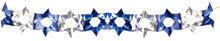 Blue and Silver Magen David Garland - Pack of 12 - 8'