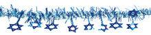 Blue and Silver Hanging Magen David Garland - Pack of 12