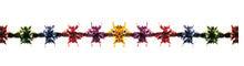 4" 24 Section Multi Colored Garland - Pack of 12