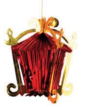 Chinese House Foil Hanging Decoration - Pack of 12 - Red