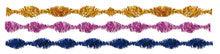 3" 12' Long Tinsel, Assorted Colors - Pack of 12