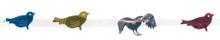 2" 6ft long birds garland - Pack of 12