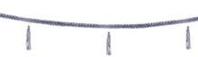 13' (14" bells) Long Tinsel, Silver - Pack of 12
