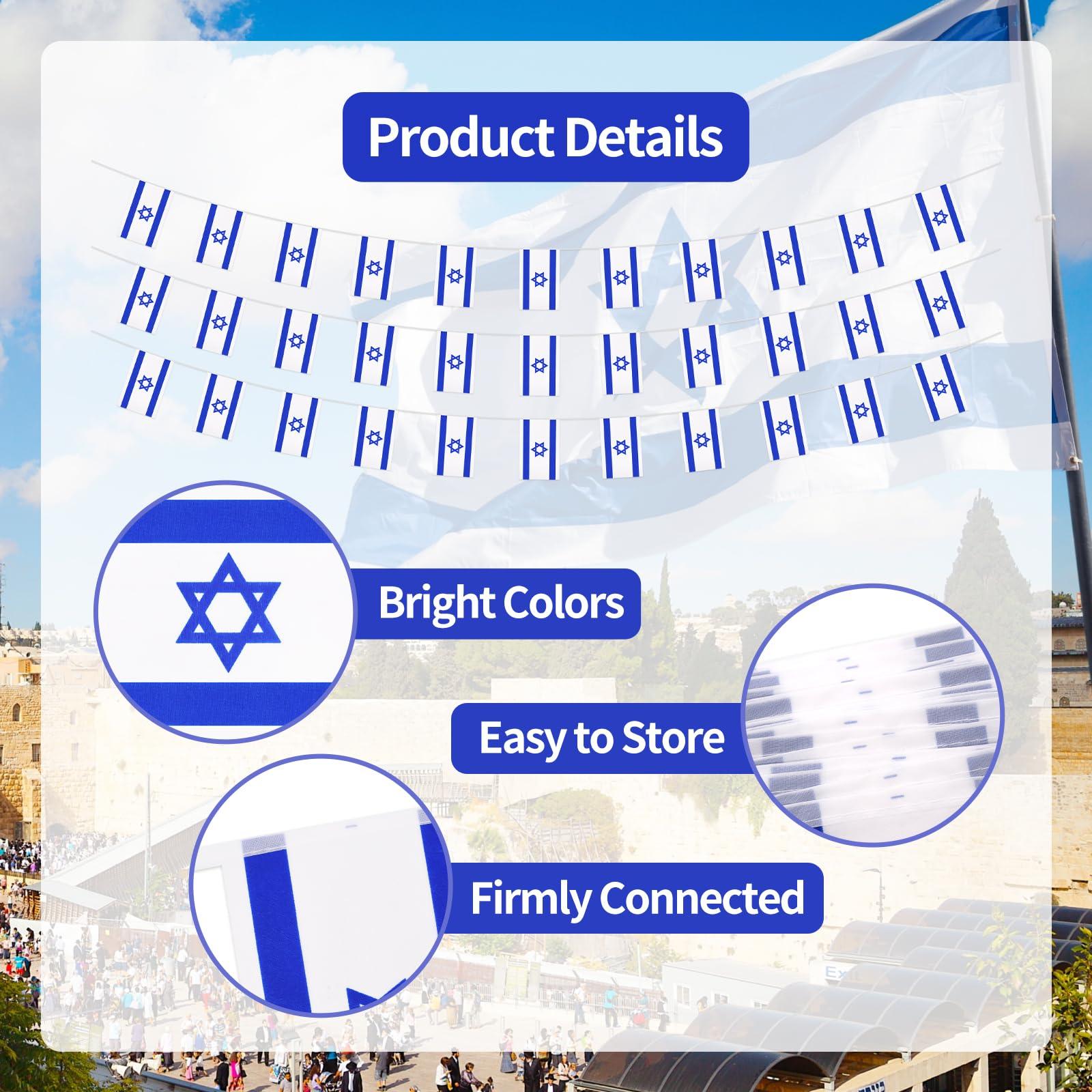 Israeli Flag Cloth Banner - 12'