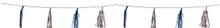 9 pc blue/silver Tassel Banner, 9' long - Pack of 12