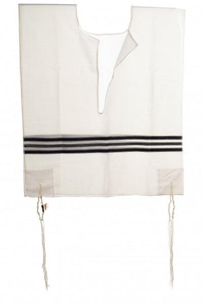 Arba Konfos Wool Malchut 18 ציצית עבה יד עבודת slit neck 1 ole 19'' x 49'' Stain Proof
