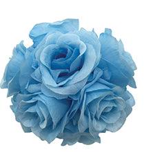 4" Rose Ball, Multiple Colors - Pack of 12 Blue