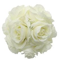4" Rose Ball, Multiple Colors - Pack of 12 Cream