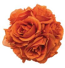 4" Rose Ball, Multiple Colors - Pack of 12 Orange