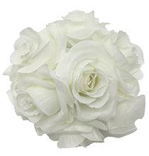4" Rose Ball, Multiple Colors - Pack of 12  White