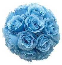 8" Rose Ball, Multiple Colors Blue