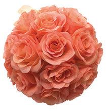 8" Rose Ball, Multiple Colors Orange