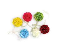 9' Garland with 6 Rose Balls, Multiple Colors Multi Colored