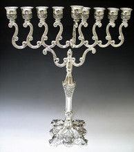 Silver Plate Oil Menorah 15"