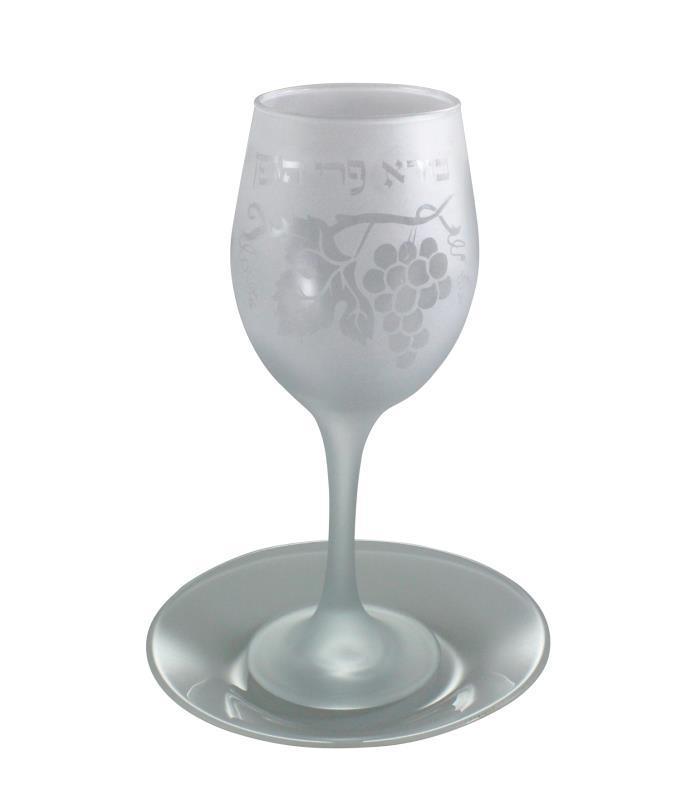 GLASS KIDDUSH CUP 21 CM contain 290ml /9.8oz