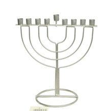 Metal Candle Chanukah Menorah 8"
