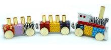 Hadarya Hand Painted Train Candle Menorah-Colorful