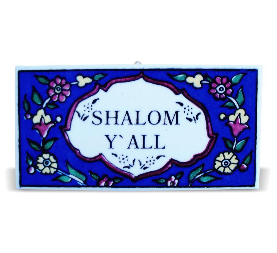 Armenian Ceramic "shalom" Sign 7*15cm
